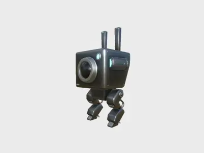 Robot C5 Dark Steel - Sentinel Character SciFi Design Low-poly 3D model