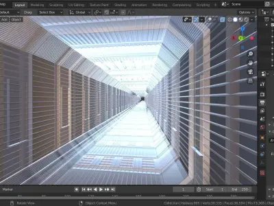 Sci-Fi Hallway 3D model