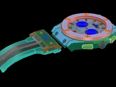 watch with lights 3D print model