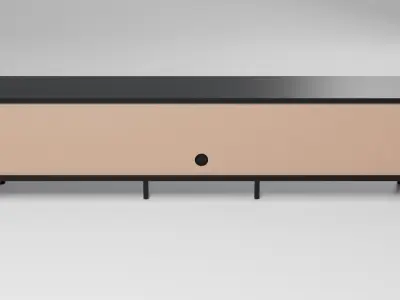 BLACKPOOL TV Stand Dark Wood 3D model