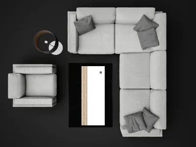 Sofa Set - Spazio Erba Sofa 10 3D model