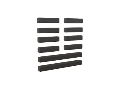 I Ching Hexagrams 19 lin v1 001 Low-poly 3D model