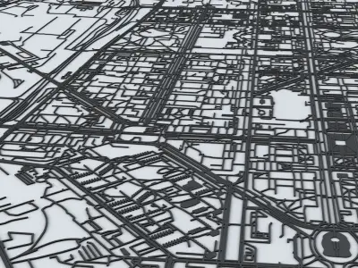 Saint Petersburg Road Network and Streets 3D model