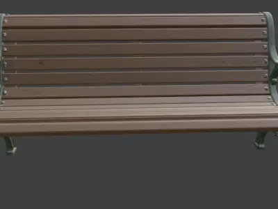 Park Bench 3D Model 3D model