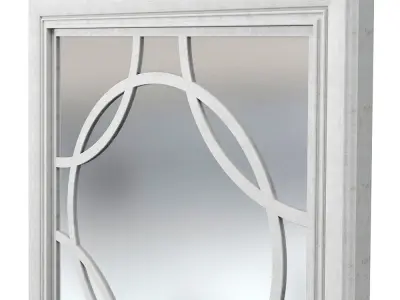 French Bedroom Charmed Grey Circles Mirror 3D model