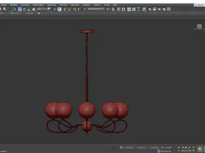 PRUINA chandelier Low-poly 3D model