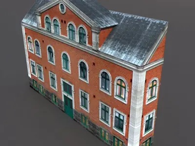 Apartment House 50 Low-poly 3D model