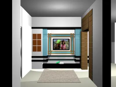 Drawing Room Decoration  Low-poly 3D model