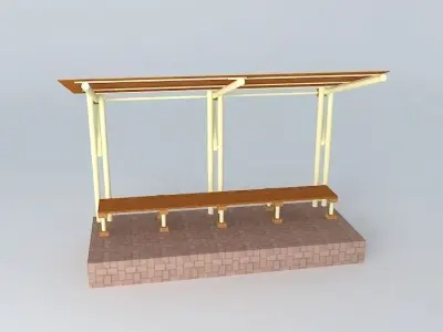 Bus shelter 3D model
