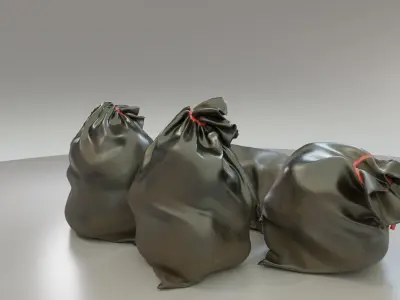 Plastic Trash Garbage Bags 3D model