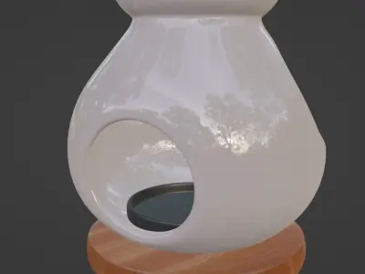 Candles and candleholders  Ceramic Oil Burner Low-poly 3D model