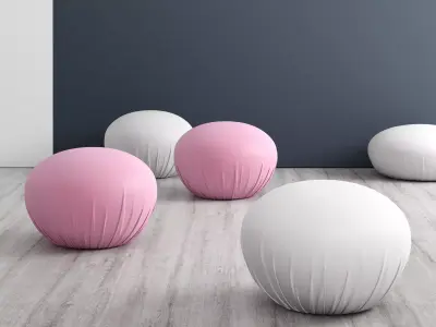 Hollywood round cushion 3D model