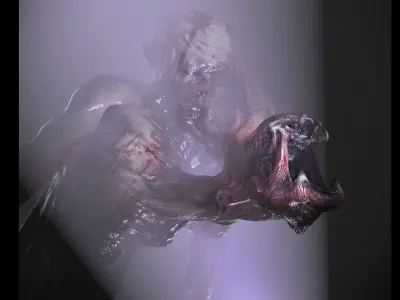 Alien Parasite Low-poly 3D model