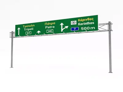 3D Traffic Sign Model 04 Low-poly 3D model