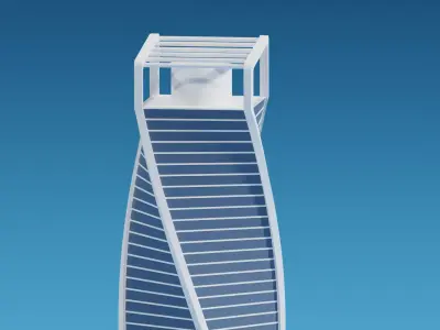 Moscow Evolution Tower Russia 3D model