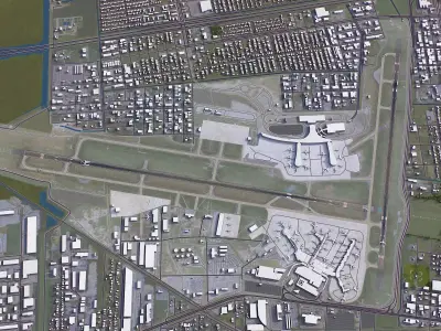 New Orleans - Airport - MSY Low-poly 3D model