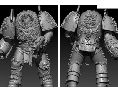 HeresyLab Talon Meka MK1 3d print model HL145  3D print model