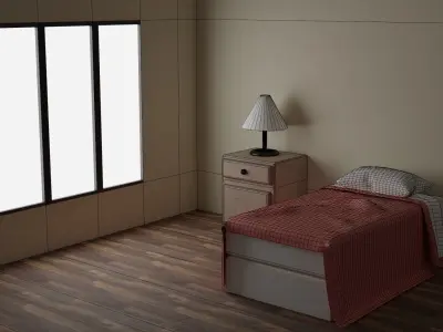 Room Free PBR textures Free low-poly 3D model