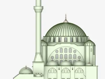 mosque mihrimah sultan edirnekapi 3D print model