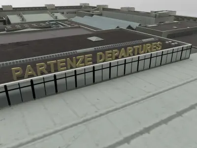 LIMC Terminal2 Departure Low-poly 3D model