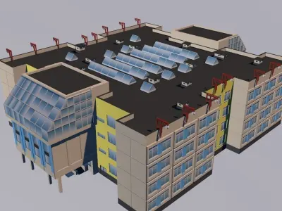 Shop center 3D model purchase