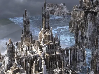 Fortress of Ice Kitbash 3D model