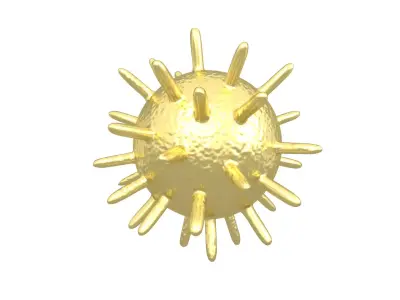 Virus v2 010 Low-poly 3D model