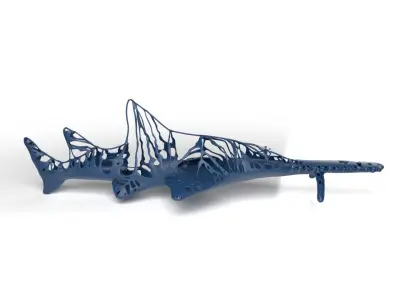 Sawshark Dust Voronoi Low-poly 3D model