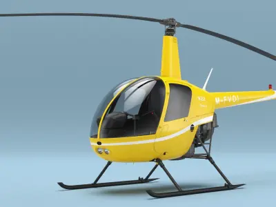  Robinson R22 Light Helicopter Yellow 