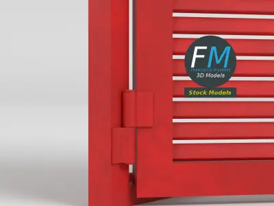 Vintage Metal Window Shutter 3D model