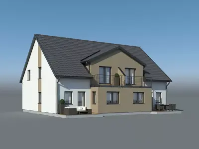 Generic Semi-Detached House 001 3D model