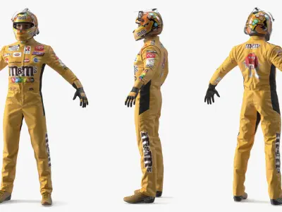  M and Ms Racing NASCAR Suit with Helmet Gloves and Boots Yellow 