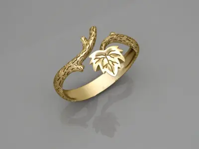 Last Leaf Ring 3D print model