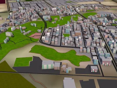 Riyadh City May 2021 textured Low-poly 3D model