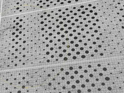perforated metal panel N19 3D model
