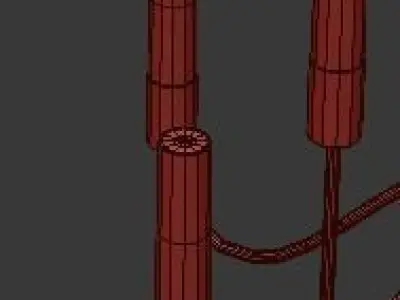 Loft Tube Chandelier 10 3D model