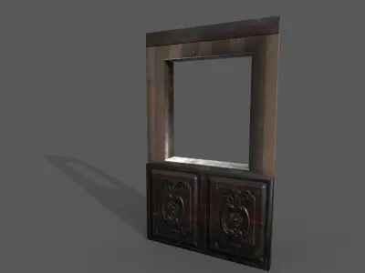 Old Paper Windows Low-poly 3D model