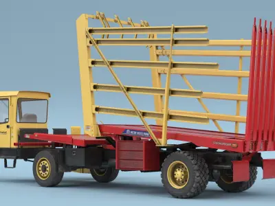  Stackcruiser Bale Loading Wagon Transport Vehicle Rigged 