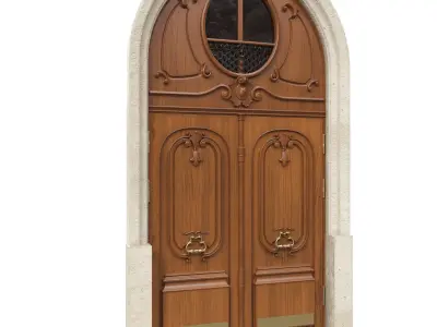 Entrance classic door 38 3D model