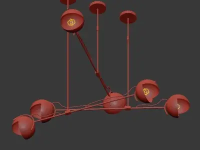 LAINE chandelier with four lights 3D model