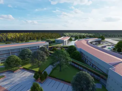 Laos Vientiane Hospital 3D model