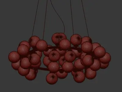 Milk Bubble Round Chandelier 3D model