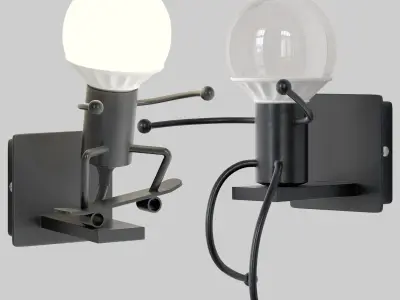 Creative Little Man Lamp 3D model