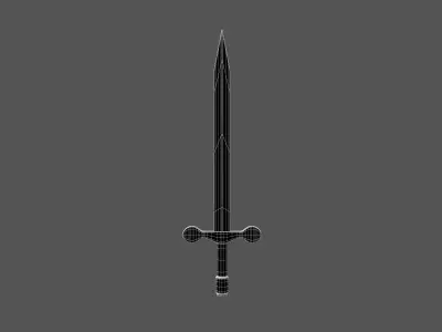 Cartoon Sword v1 007 Low-poly 3D model