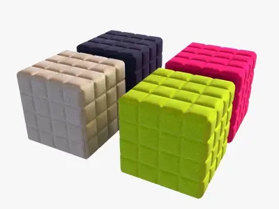 Buzzy cube design pouf 3D model