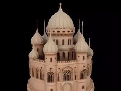 Simple Rounded Castle 3D print model