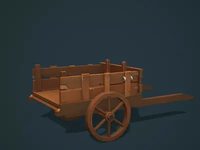 Stylized Hunting cart 3D model