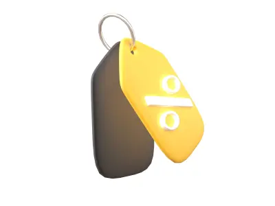 Discount Tag Icon v1 002 Low-poly 3D model