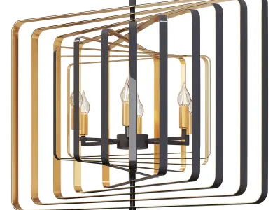 Radial Square Pendant by lightology 3D model