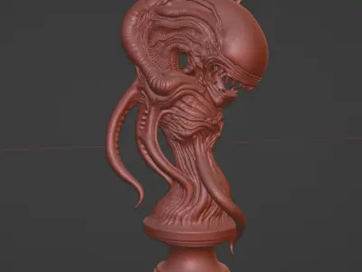 XenoStalker Alien Movie-Inspired Sculpture 3D print model
